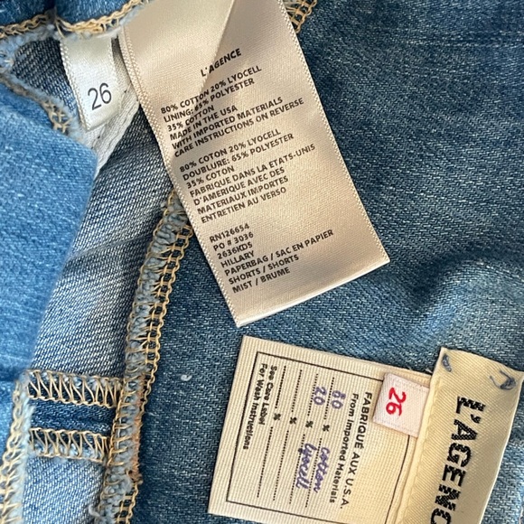 L’Agence Hilary Paperbag Denim Shorts - Picture 9 of 11